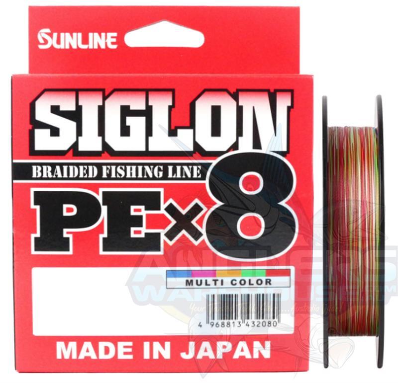 SUNLINE SIGLON PEX8 BRAID LINE 150m MULTI COLOUR - 5lb