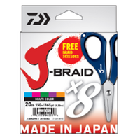 DAIWA J BRAID X8 MULTI BRAID LINE 300m + FREE BRAID SCISSORS