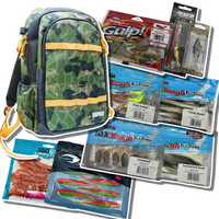 AW FISHING LURE PACK - ESTUARY GOODIES SOFT PLASTICS &amp; LURES BACKPACK