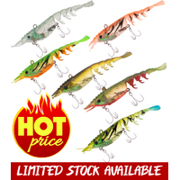 AW FISHING LURE PACK - MIXED SHIMMA SHRIMP 6 PACK