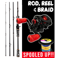 DISCOVERY BAITCAST TRAVEL ROD REEL COMBO