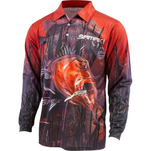 SAMAKI BLACK MARLIN LONG SLEEVE SHIRT